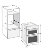 Hotpoint DIH10DW 89cm Electric Built-In Double Oven White