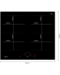 Neff T66FHX4L0 59.2cm Black Induction Hob