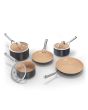 Ninja CW95000UK Ceramic Coated Cookware 5-Piece Set - Apricot & Grey