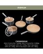 Ninja CW95000UK Ceramic Coated Cookware 5-Piece Set - Apricot & Grey