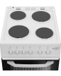 Zenith ZE503W 50cm Electric Single Oven with solid plate - hob White