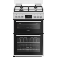 Blomberg GGRN655W  60cm Double Oven Gas Cooker with Gas Hob - White