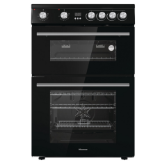 Hisense HDE3211BBUK Double Oven Cooker 60cm Ceramic Hob