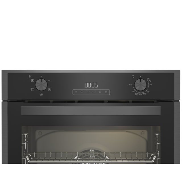 Blomberg ROEN9202DX 59.4cm Built In Electric Single Oven - Dark Steel