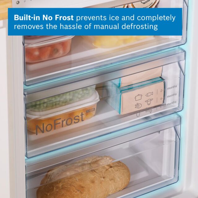 KBN96NSE1G, Built-in fridge-freezer with freezer at bottom