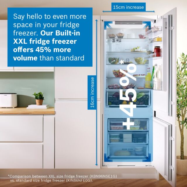 KBN96NSE1G, Built-in fridge-freezer with freezer at bottom