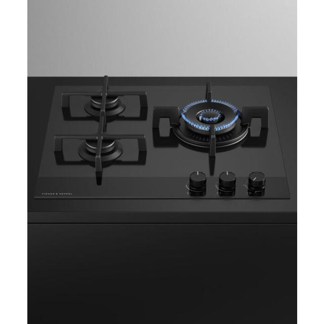 60cm Black Glass Gas Hob by Fisher & Paykel CG603DNGGB4