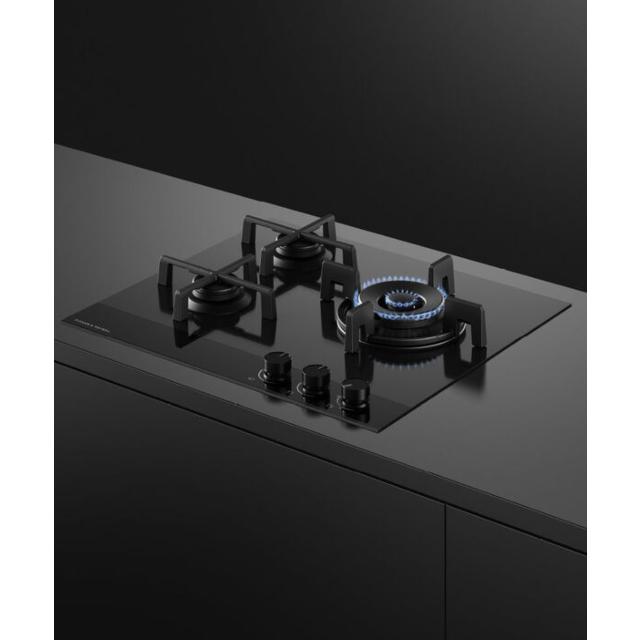 60cm Black Glass Gas Hob by Fisher & Paykel CG603DNGGB4