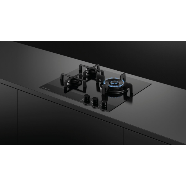 60cm Black Glass Gas Hob by Fisher & Paykel CG603DNGGB4