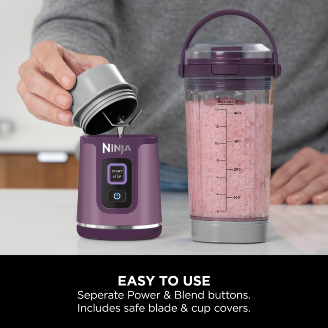 Ninja BC151UKPR Cordless Portable Blender with USB-C