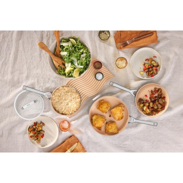 Ninja CW95000UK Ceramic Coated Cookware 5-Piece Set - Apricot & Grey