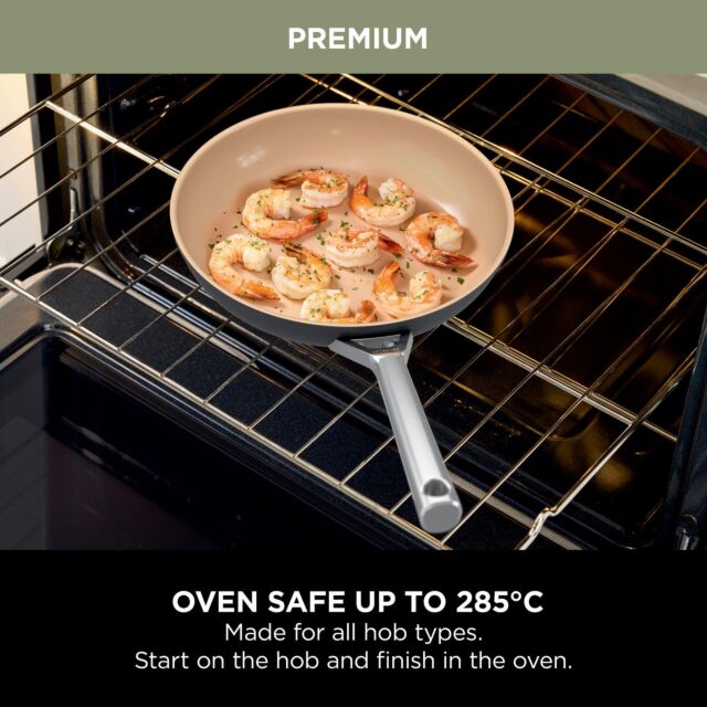 Ninja CW95000UK Ceramic Coated Cookware 5-Piece Set - Apricot & Grey