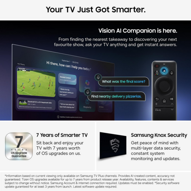 Samsung MRE85R85HAUXXU 85inch 4K Micro RGB Vision AI TV
