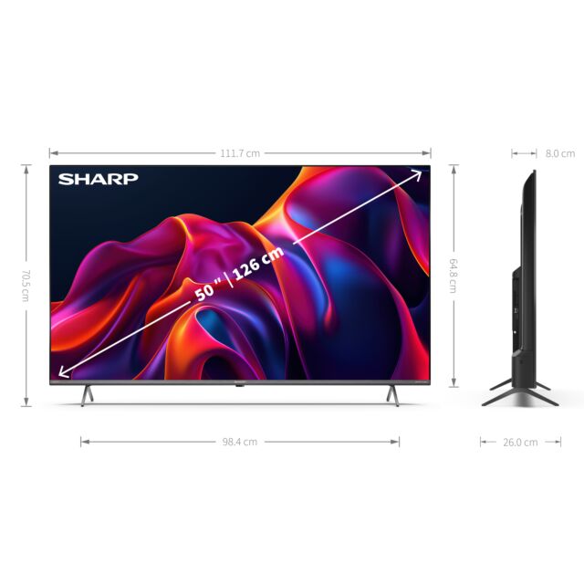 Sharp 4T-C50GM6245KS 50inch 4K UHD Quantum Dot Frameless Smart TiVo TV