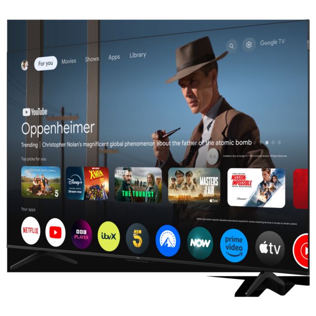 TCL 65P7K-UK 65inch 4K QLED Direct LED HDR Google TV
