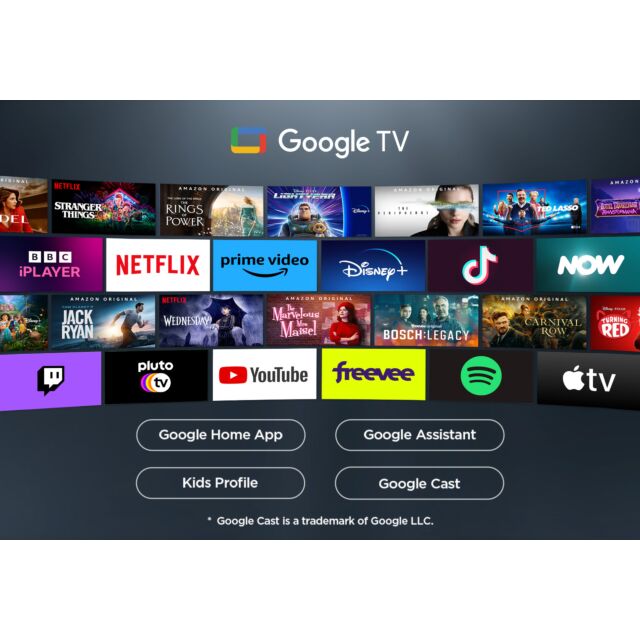 TCL 65P7K-UK 65inch 4K QLED Direct LED HDR Google TV