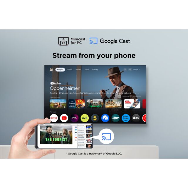 TCL 65P7K-UK 65inch 4K QLED Direct LED HDR Google TV