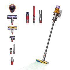 Dyson V12-2023KIT Detect Slim Absolute Cordless Vacuum Cleaner with Cleaning Accessory Kit - 60 Minutes Run Time - Yellow/Nickel